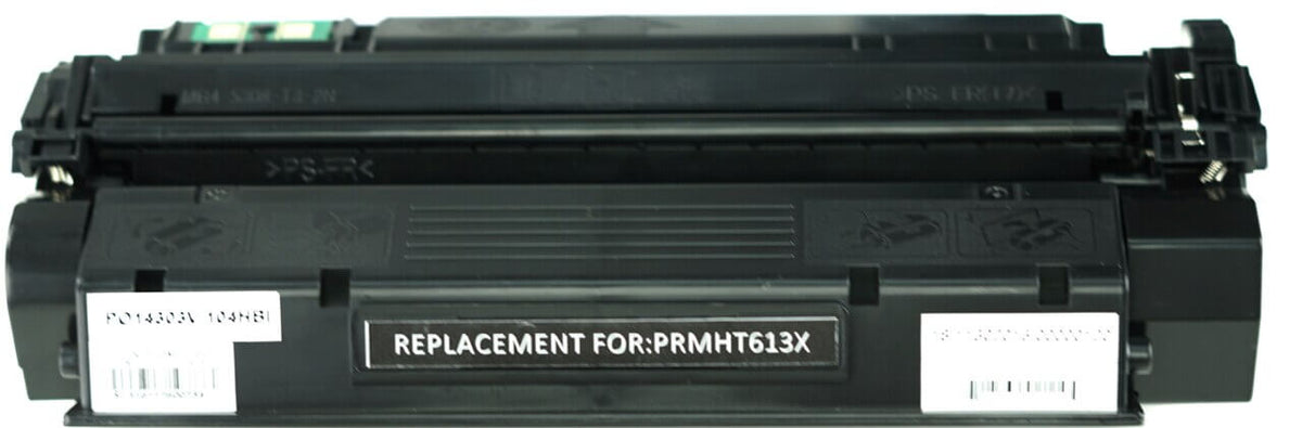 This is the front view of the HP 13X black replacement laserjet toner cartridge by NXT Premium toner