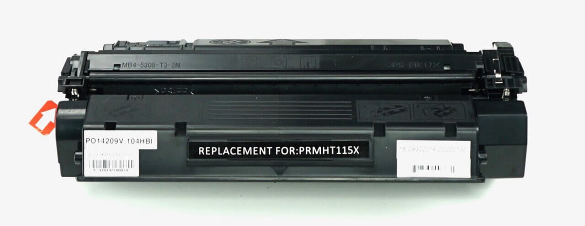 This is the front view of the Hewlett Packard 15X black replacement laserjet toner cartridge by NXT Premium toner