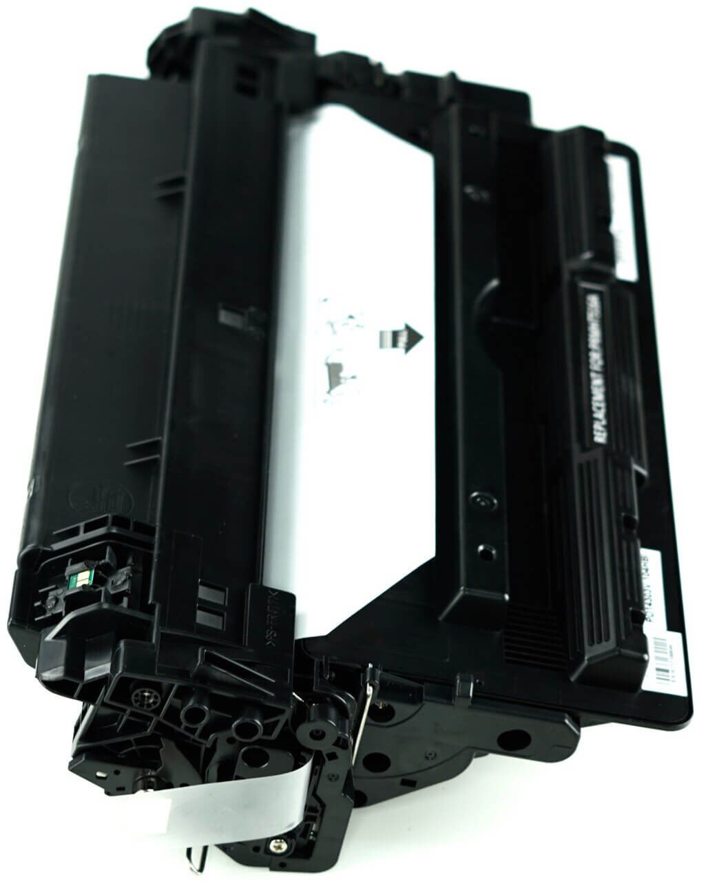 This is the right side view of the HP 16A black replacement laserjet toner cartridge by NXT Premium toner
