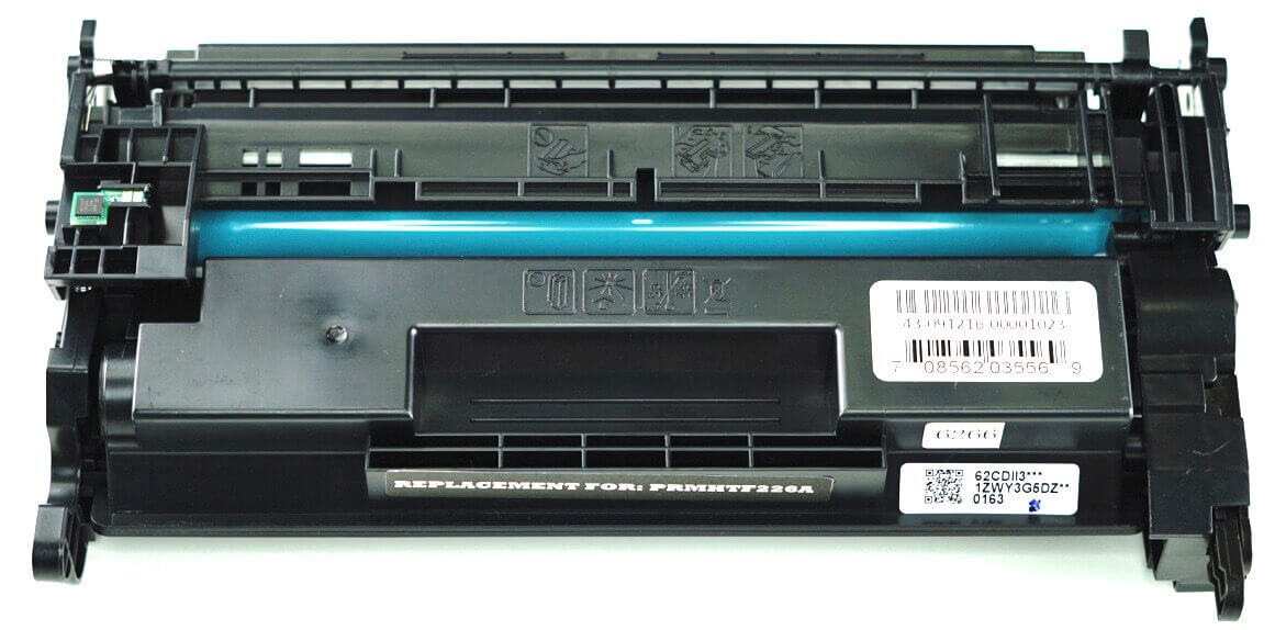 This is the front view of the HP 26A replacement laserjet toner cartridge by NXT Premium toner