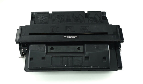 This is the front view of the Hewlett Packard 27X black replacement laserjet toner cartridge by NXT Premium toner