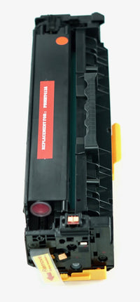 This is the second side view of the Hewlett Packard 305A Magenta replacement laserjet toner cartridge by NXT Premium toner