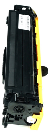 This is the second side view of the Hewlett Packard 312A cyan replacement laserjet toner cartridge by NXT Premium toner