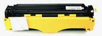This is the back view of the Hewlett Packard 312A magenta replacement laserjet toner cartridge by NXT Premium toner