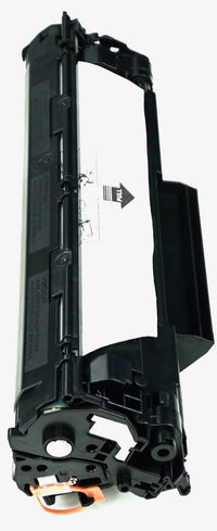 This is the second side view of the Hewlett Packard 35A black replacement laserjet toner cartridge by NXT Premium toner