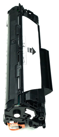 This is the second side view of the Hewlett Packard 131A cyan replacement laserjet toner cartridge by NXT Premium toner