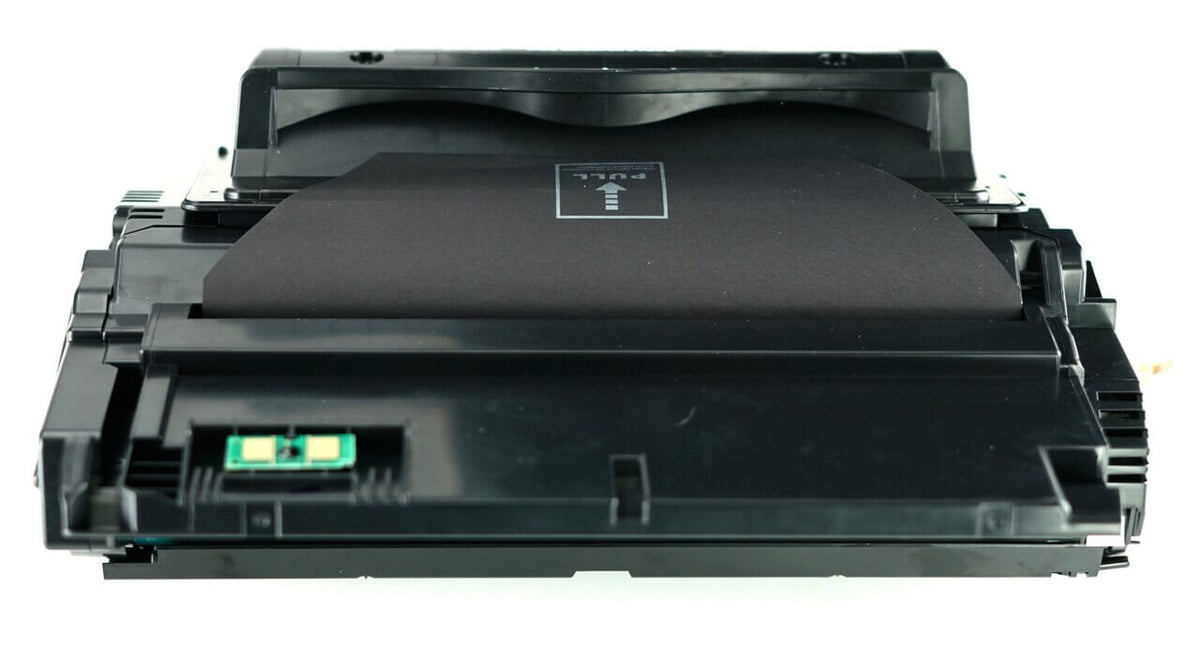 This is the back view of the Hewlett Packard 38A replacement laserjet toner cartridge by NXT Premium toner