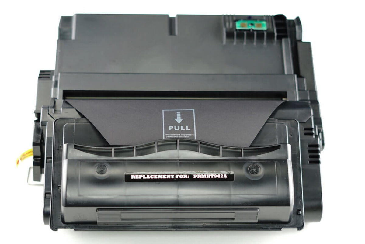 This is the front view of the HP 42A replacement laserjet toner cartridge by NXT Premium toner