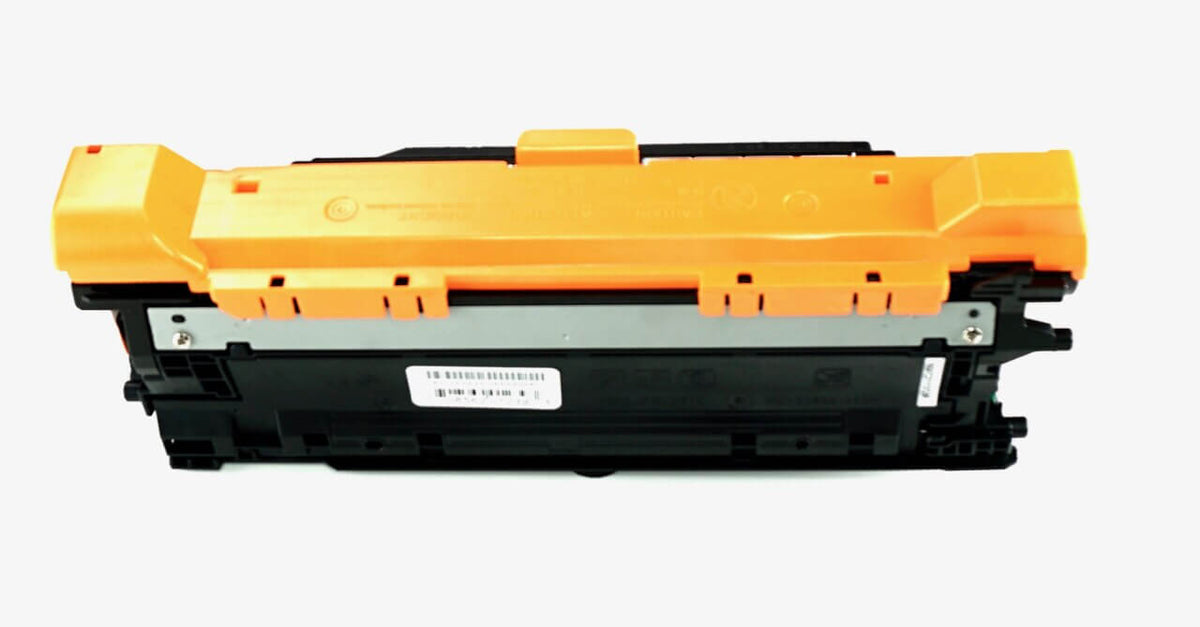 This is the back view of the Hewlett Packard 507X Black replacement laserjet toner cartridge by NXT Premium toner