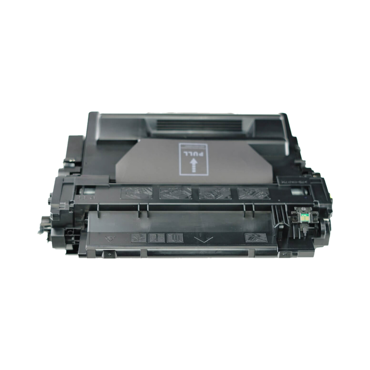 This is the back view of the HP 55X replacement laserjet toner cartridge by NXT Premium toner