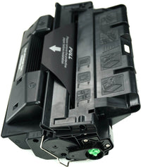 This is the left side view of the Hewlett Packard 61X black replacement laserjet toner cartridge by NXT Premium toner