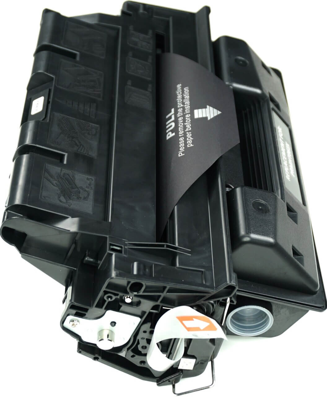 This is the front view of the Hewlett Packard 61X black replacement laserjet toner cartridge by NXT Premium toner