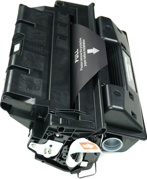 This is the front view of the Hewlett Packard 61X black replacement laserjet toner cartridge by NXT Premium toner