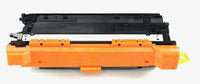 This is the front view of the Hewlett Packard 647A black replacement laserjet toner cartridge by NXT Premium toner