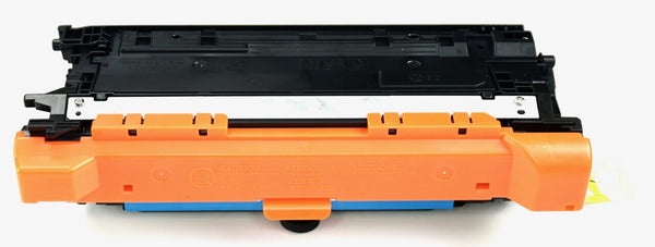 This is the front view of the Hewlett Packard 648A cyan replacement laserjet toner cartridge by NXT Premium toner