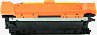 This is the back view of the Hewlett Packard 648A yellow replacement laserjet toner cartridge by NXT Premium toner