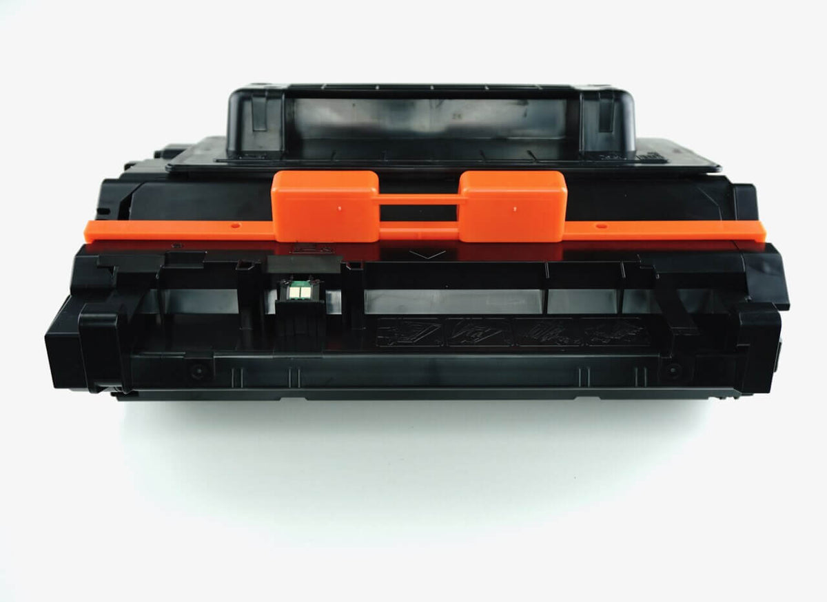 This is the back view of the HP 64A replacement laserjet toner cartridge by NXT Premium toner