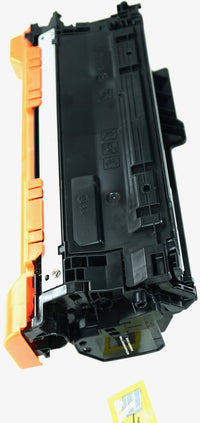 This is the left side view of the Hewlett Packard 654X black replacement laserjet toner cartridge by NXT Premium toner