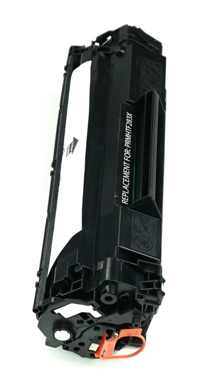 This is the side view of the Hewlett Packard 83X black replacement laserjet toner cartridge by NXT Premium toner