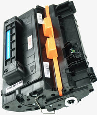 This is the left side view of the Hewlett Packard 90A MICR replacement laserjet toner cartridge by NXT Premium toner
