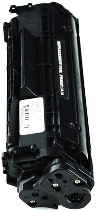 This is the side view of the HP 12A replacement laserjet toner cartridge by NXT Premium toner