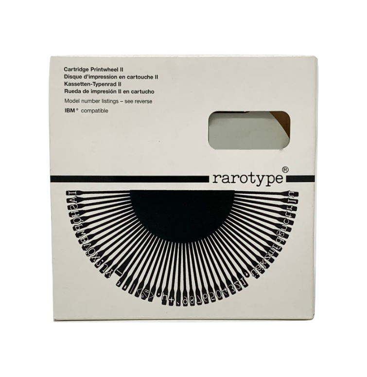 IBM Light Italic 12 Printwheel by Rarotype (Package)