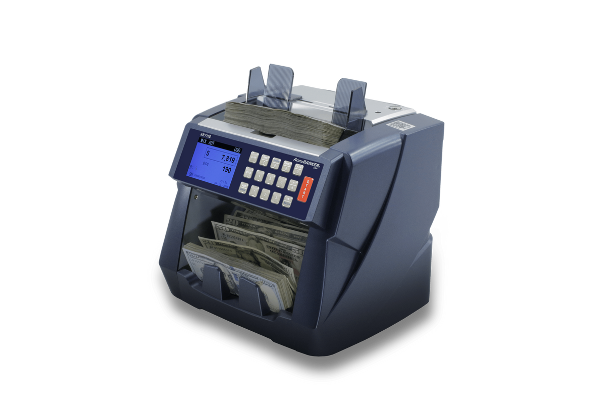 AccuBANKER AB7100 Mixed Bill Value Counter (Left Side)