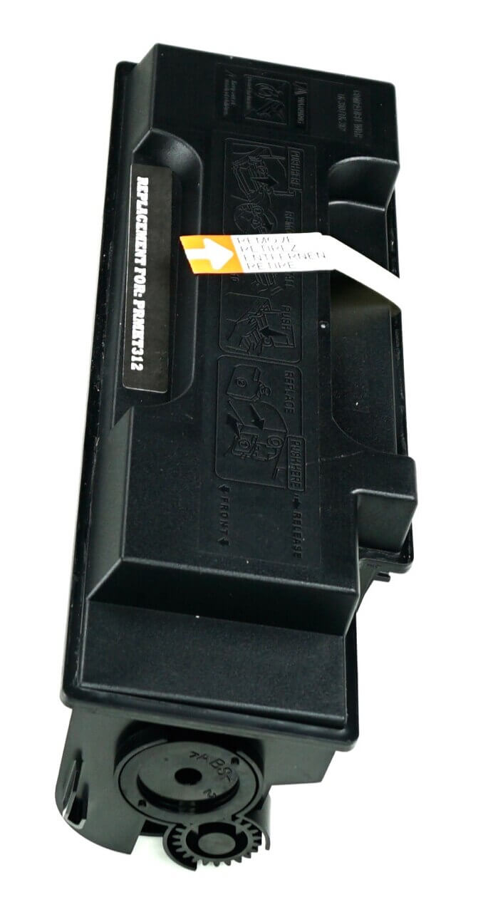 This is the second side view of the Kyocera TK-312 black replacement laserjet toner cartridge by NXT Premium toner