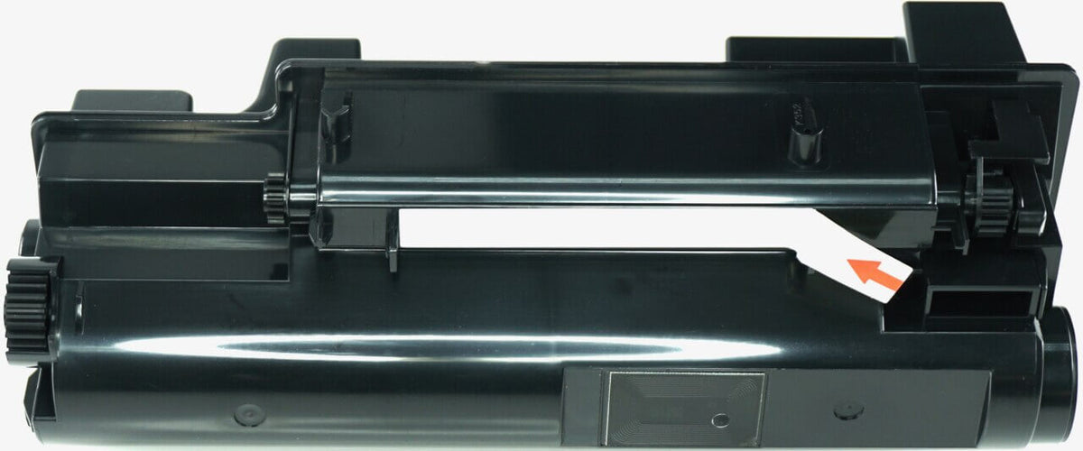 This is the back view of the Kyocera TK352 black replacement laserjet toner cartridge by NXT Premium toner