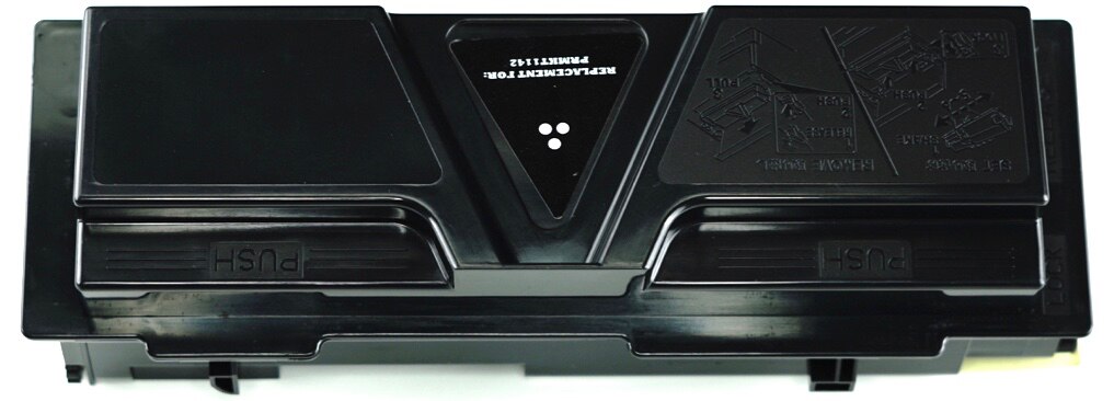 This is the back view of the Kyocera TK1142 replacement laserjet toner cartridge by NXT Premium toner