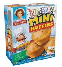 1 box of Little Debbie Birthday Cake Mini Muffins