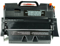 This is the back view of the Lexmark T640 black replacement laserjet toner cartridge by NXT Premium toner
