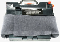 This is the back view of the Lexmark T644 black replacement laserjet toner cartridge by NXT Premium toner