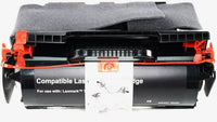 This is the front view of the Lexmark T644 black replacement laserjet toner cartridge by NXT Premium toner