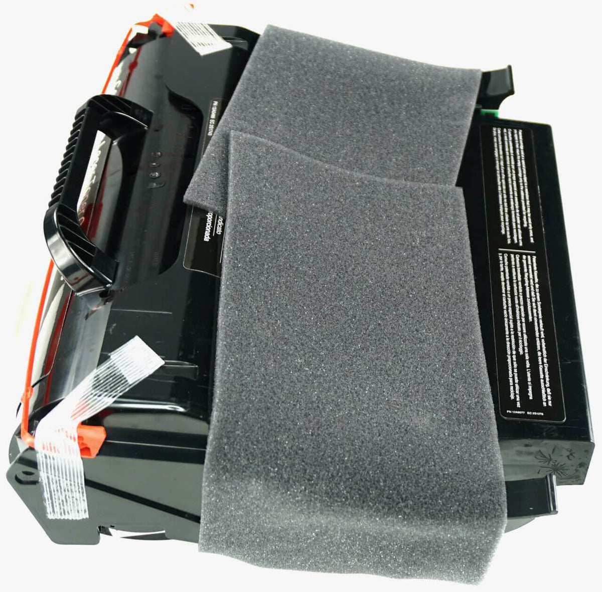 This is the left side view of the Lexmark T654X11A black replacement laserjet toner cartridge by NXT Premium toner