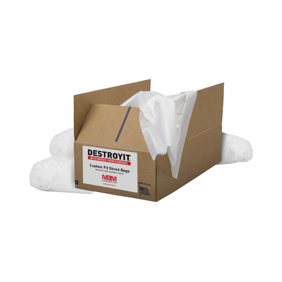 MBM 924 Shred Bags for use in the MBM 5009 shredder (Box)