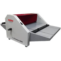 Front view of the MBM GoCrease 4000 Creasing, Scoring and Perforating Machine