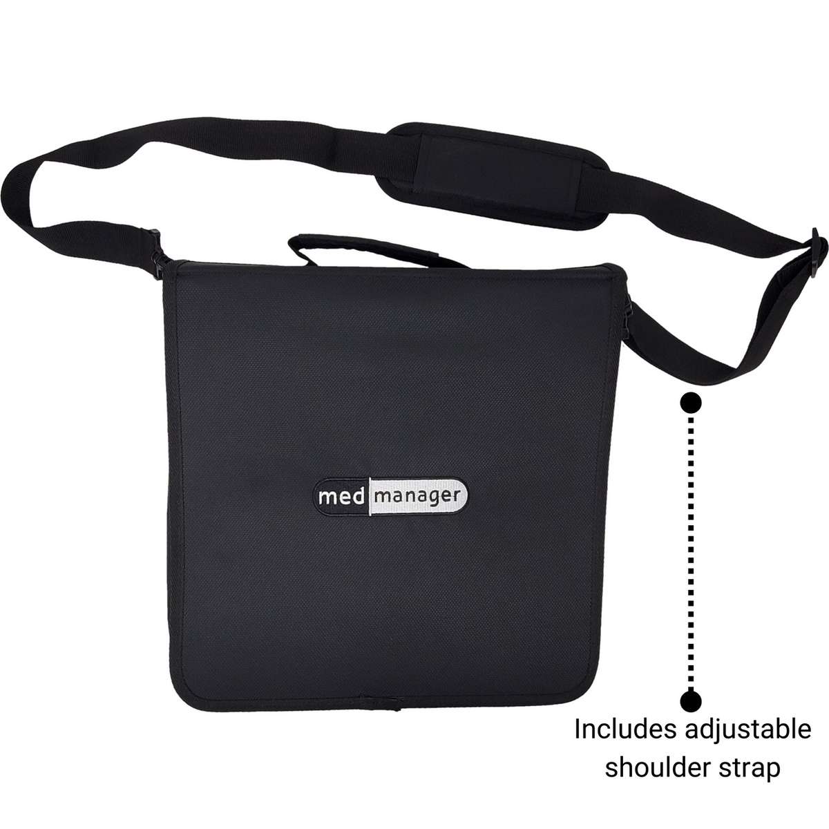 Med Manager Economy Medicine Organizer and Pill Case (Front View with Strap)