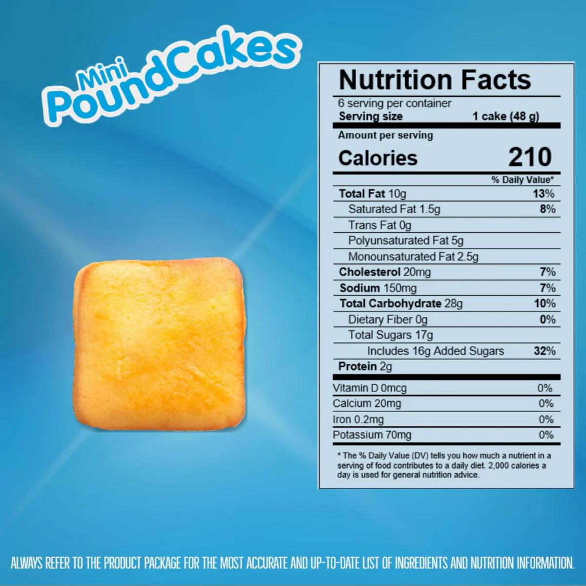 Drake's Mini Pound Cakes (Nutrition Facts)