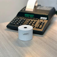 Monroe Single-Ply 15lb. Bond Paper Rolls, 2 1/4" x150' (Roll and Calculator)