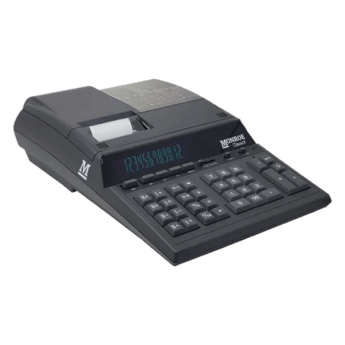 Monroe ClassicX 12-Digit Heavy-Duty Printing Calculator (Tilted Right)