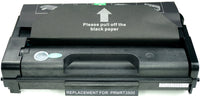 This is the front view of the Ricoh Aficio SP3500 black replacement laserjet toner cartridge by NXT Premium toner