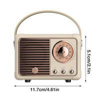 RetroWave Bluetooth Speaker with FM Radio (Dimensions)