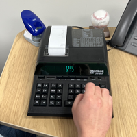 Monroe UltimateX 12-Digit Programmable Heavy-Duty Accounting Printing Calculator With Edit & Reprint Capabilities (ULTXB) (In Use)