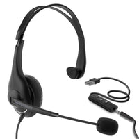 HyperGear V100 Wired Office Headset with USB Adapter and 6 Ft Cord
