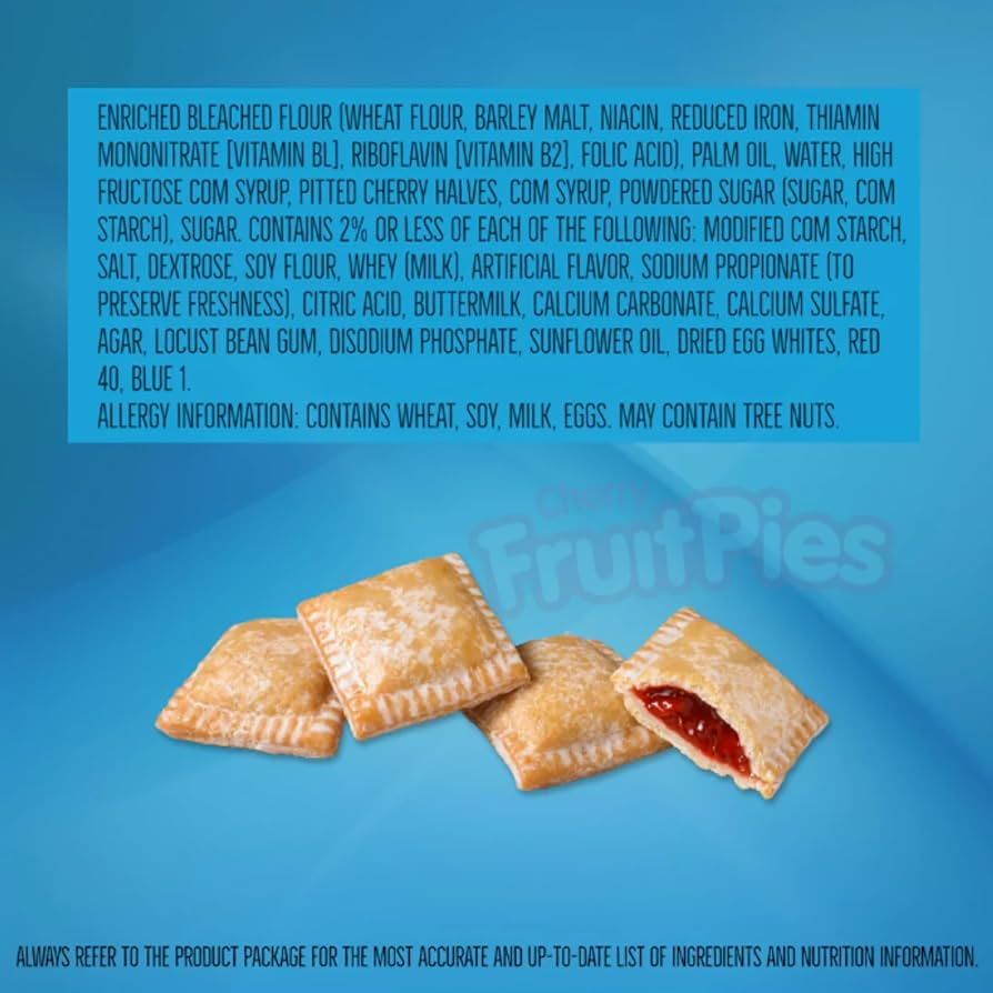 Drake's Cherry Fruit Pies Ingredients