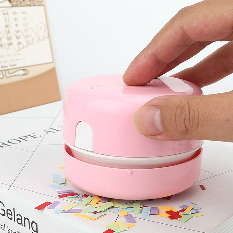 Portable Mini Desktop Vacuum Cleaner for Office, Home, and Keyboard Cleaning
