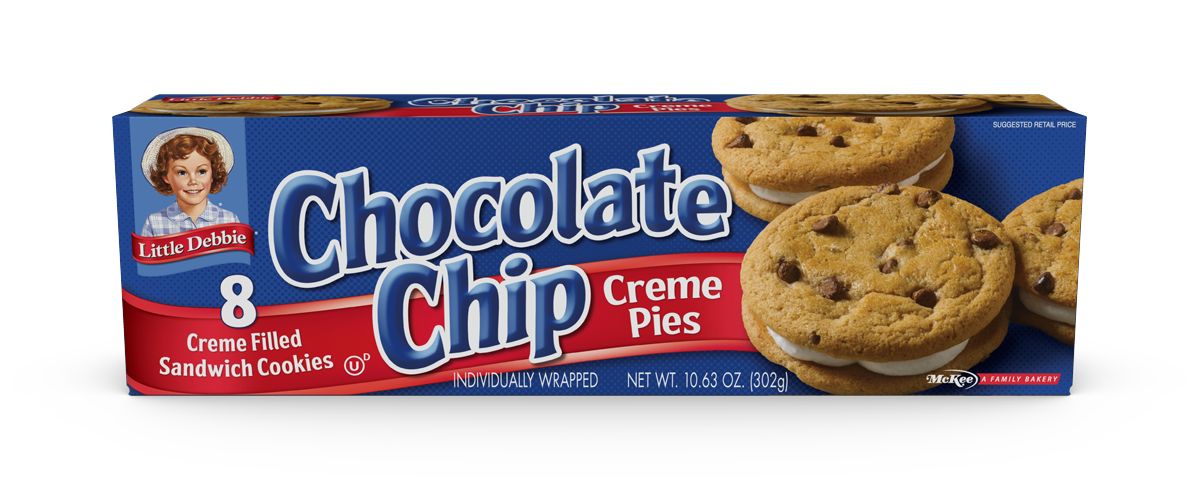 Includes 1 box of Little Debbie Chocolate Chip Creme Pies