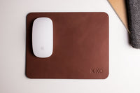Cowhide Leather Mouse Pad with Smooth Hand-Glazed Surface (Mouse)